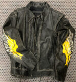 Black Harley Davidson Freedom Laced Up Leather Jacket