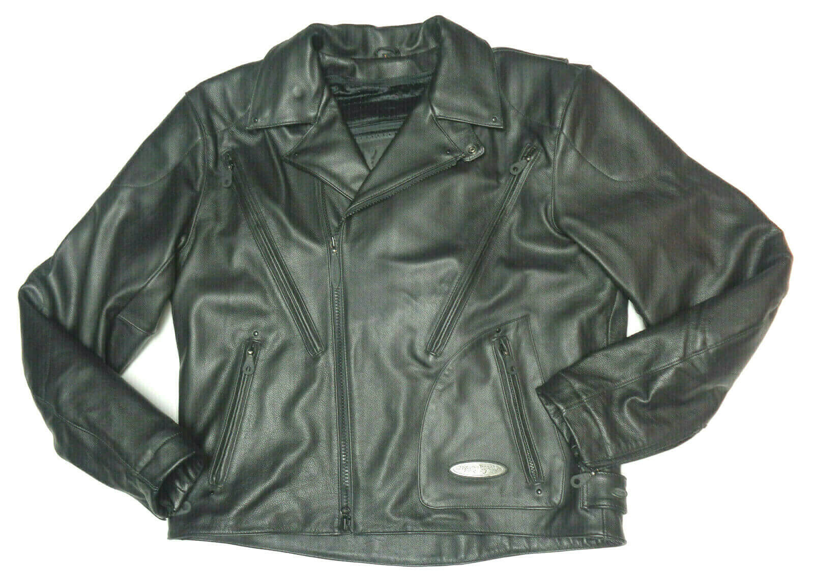 Rare Harley Davidson FXRG Black Leather Jacket