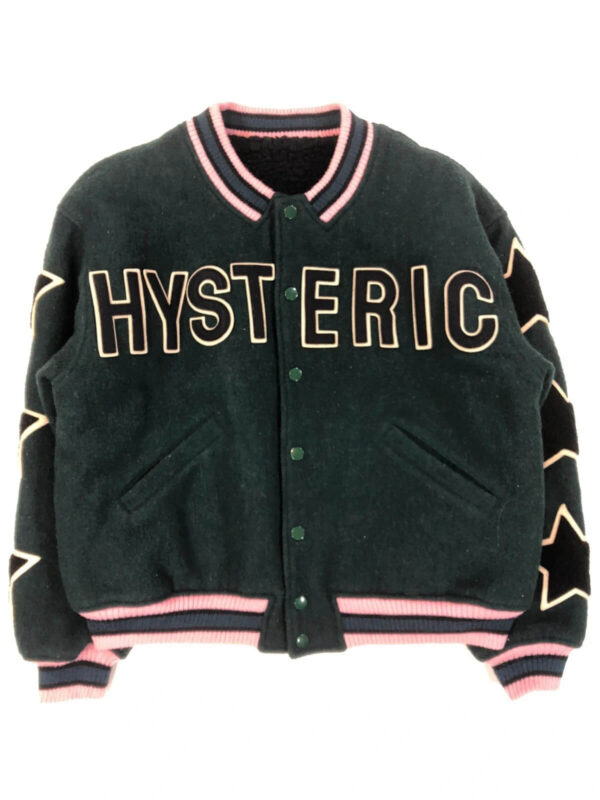 Black Hysteric Glamour Atomic Robot Varsity Jacket