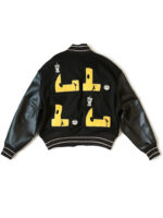 Black L Five 40s Varsity Letterman Jacket