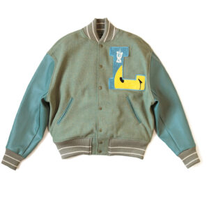 Grey Blue L Five 40s Varsity Letterman Jacket