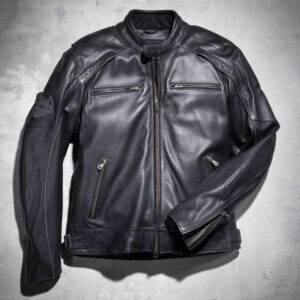 Harley Davidson Motorcycle Vintage Black Leather Jacket