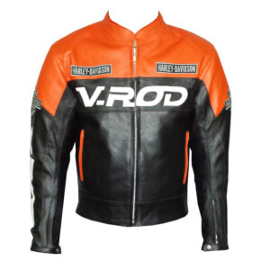 Harley Davidson V Rod Motorcycle Racing Leather Jacket