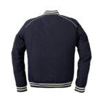 Navy Blue Casual Retro Bomber Vintage Jacket