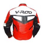 Orange V Rod Harley Davidson Motorcycle Leather Jacket