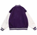Purple Skeleton Bone Patch Varsity JacketPurple Skeleton Bone Patch Varsity Jacket