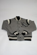 Vintage Grey Owl Varsity Letterman Jacket