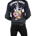 Vintage Looney Tunes Leather Bomber Jacket