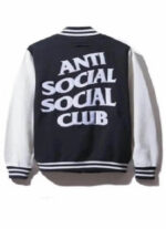 Black Anti Social Social Club Varsity Jacket
