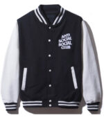 Black Anti Social Social Club Varsity Jacket