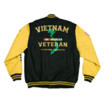 Black Gold Vietnam Vet Veteran Varsity Jacket