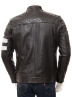 Black Leather Cafe Racer Jacket