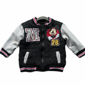 Black Mickey Mouse Varsity Jacket