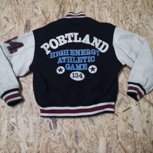 Black Portland American Sport Club Varsity Jacket