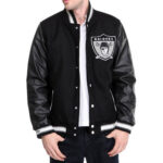 Black Raiders Letterman Varsity Jacket