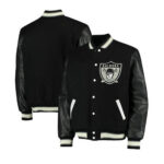 Black Raiders Letterman Varsity Jacket
