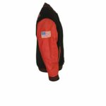 Black Red Marines Varsity Jacket With USMC Logo