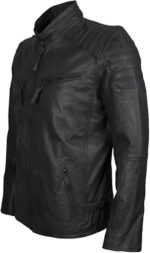 Black Retro Classic Leather Jacket