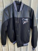 Black San Jose Sharks Varsity Jacket