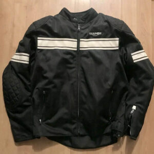 Black Triumph Motorcycle Cream Rowland jacket