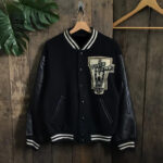 Black Van Jac Letterman Varsity Jacket