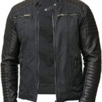 Black Vintage Cafe Racer Casual Jacket