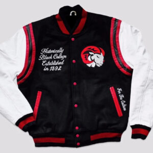 Black Winston Salem State Varsity Jacket