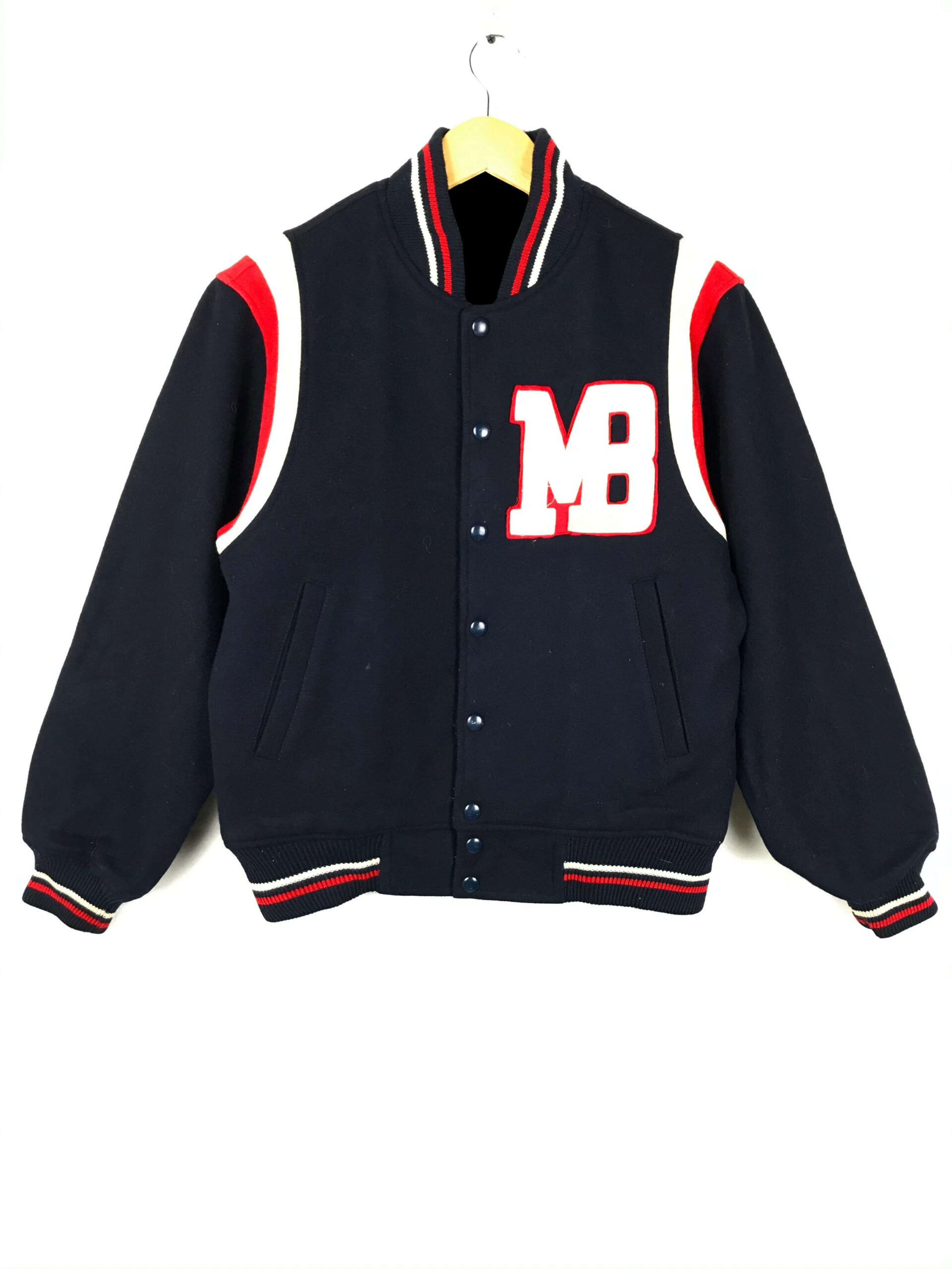 Blue Macbeth MB Wool Varsity Jacket (2) Blue Macbeth MB Wool Varsity Jacket