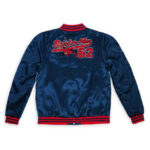Blue Red Spider Man Satin Jacket