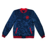Blue Red Spider Man Satin Jacket