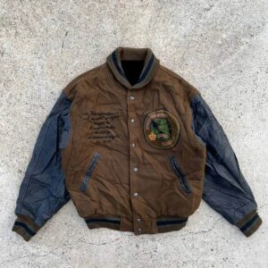 Brown Vintage Mcgregor Letterman Varsity Jacket