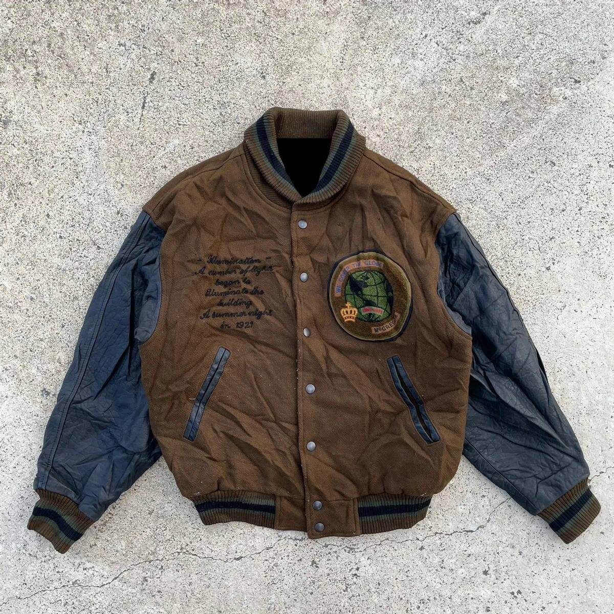 Brown Vintage Mcgregor Letterman Varsity Jacket (1) Brown Vintage Mcgregor Letterman Varsity Jacket