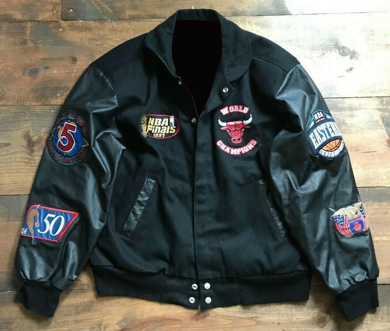 Vintage Jeff Hamilton San Jose Sharks Leather Jacket - Maker of Jacket