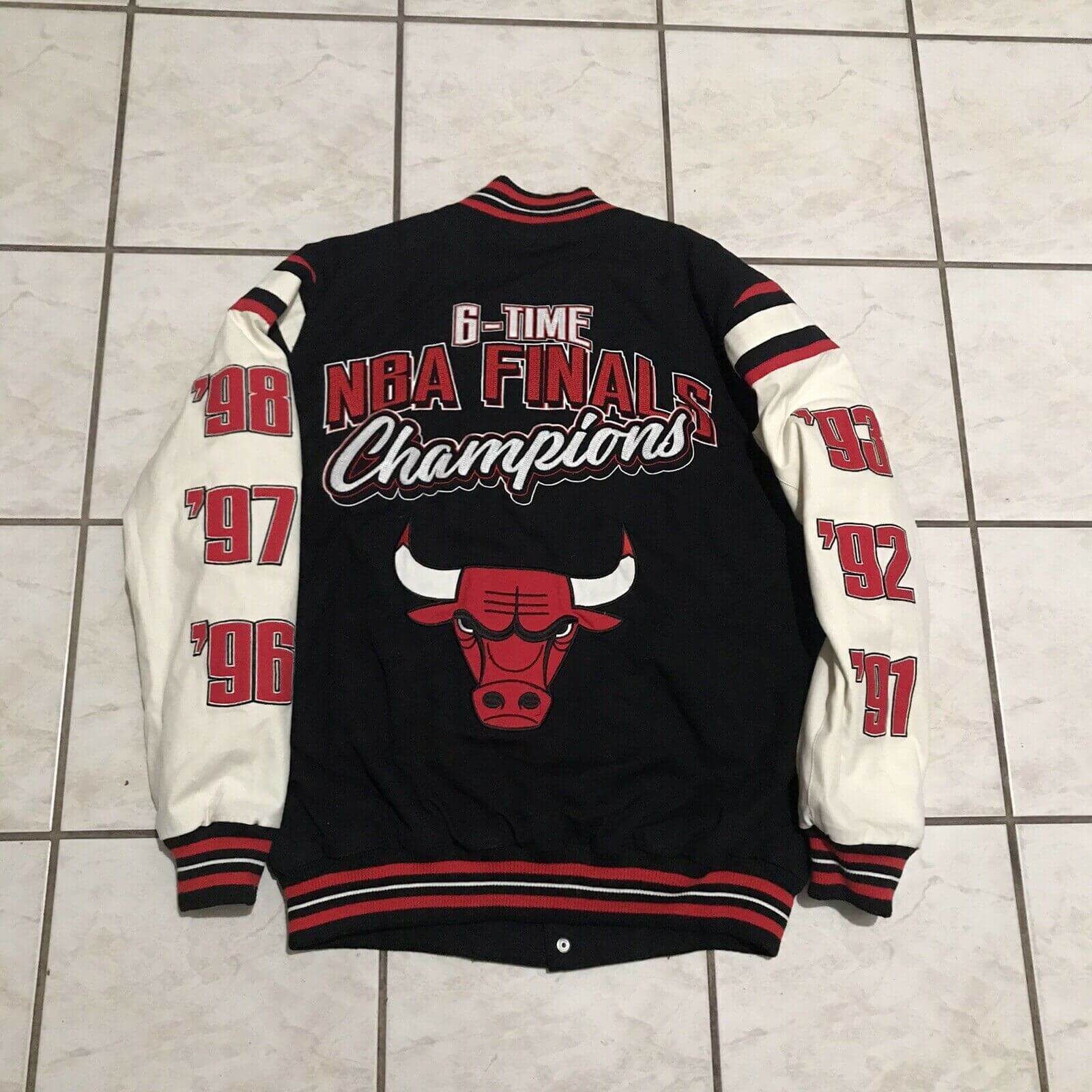 Chicago Bulls NBA Finals Champions Varsity Jacket - Maker of Jacket