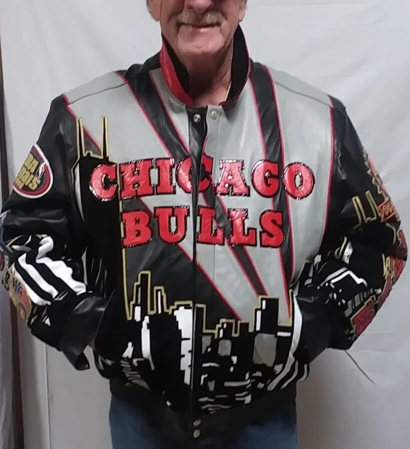 Vintage Chicago Bulls Bomber Leather Jacket- The American Outfit