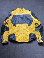 Ferrari Motorcycle Yellow And Black Leather Jacket
