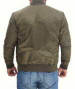 Green Koby Bomber Satin Jacket