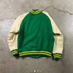 Green O Letterman Baseball Varsity Jacket