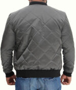 Grey Bomber Satin Jacket