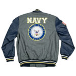 Grey Navy Varsity Global Force Jacket