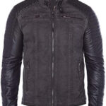 Grey Vintage Cafe Racer Casual Jacket