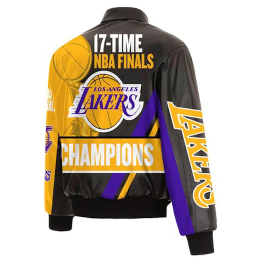 Maker of Jacket Leather Jeff Hamilton La Lakers NBA Finals Champions