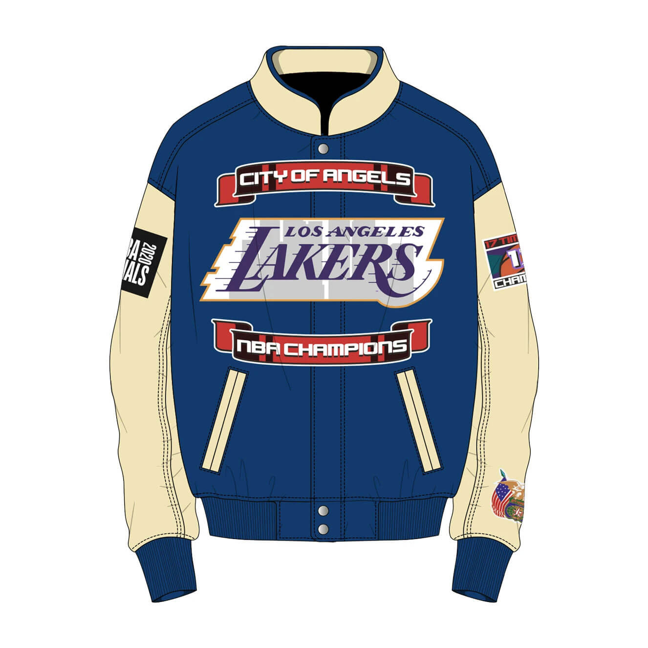 Maker of Jacket NBA Teams Jackets Los Angeles Lakers 11x Finals Champions Varsity