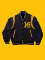Macbeth MB Black Yellow Varsity Baseball Jacket