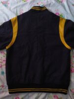 Macbeth MB Black Yellow Varsity Baseball Jacket
