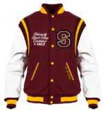 Maroon Shaw University Varsity Jacket