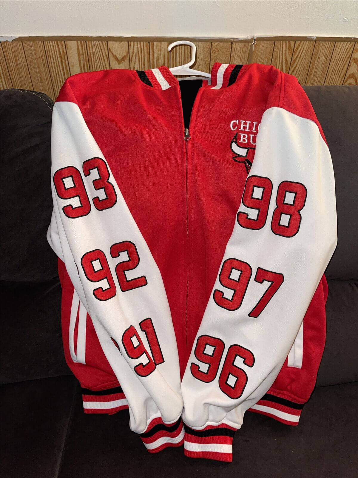 Chicago Bulls 6x Finals NBA Champions Varsity Jacket-GLJ