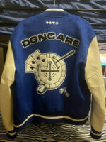 Navy Blue Doncare Casino Baseball Varsity Jacket