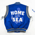 Navy Blue Hampton University Varsity Jacket