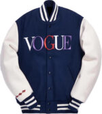 Navy Blue Vogue Varsity Jacket